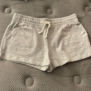 Grey sweatpants shorts